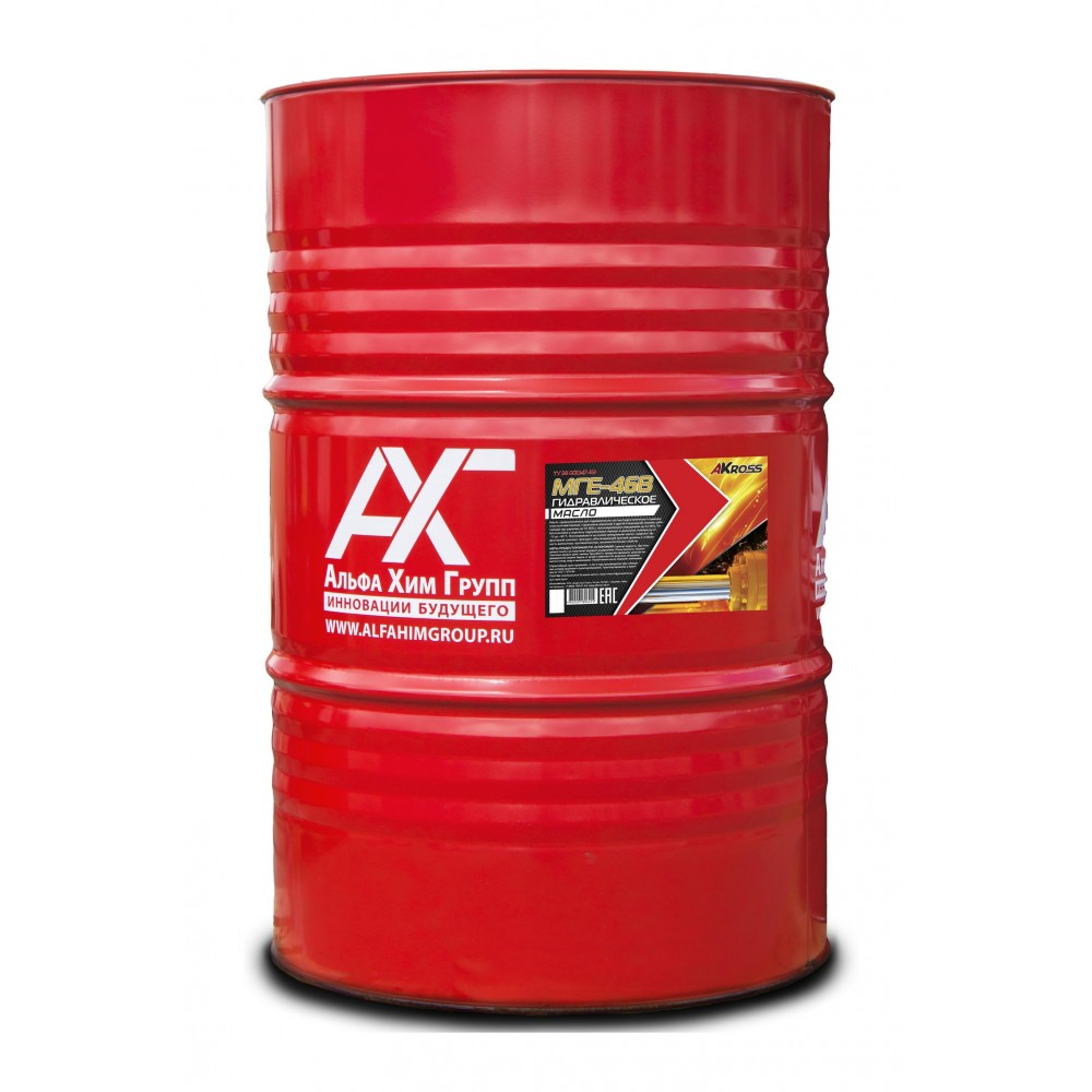 Масло гидравлическое AKross МГЕ-46В -бочка 208 л