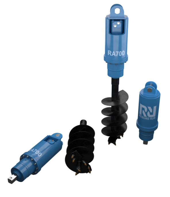 Гидробур Reschke RA 700 на экскаватор-погрузчик 5-10 т
