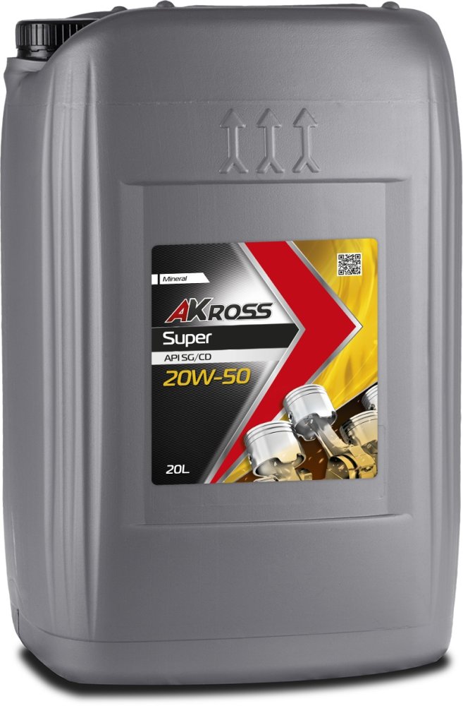 Моторное масло AKross 20W-50 Super SG/CD 20 л (бензин)