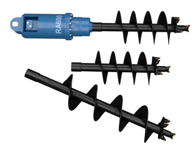 Гидробур Reschke RA 600 на экскаватор-погрузчик 4-8 т