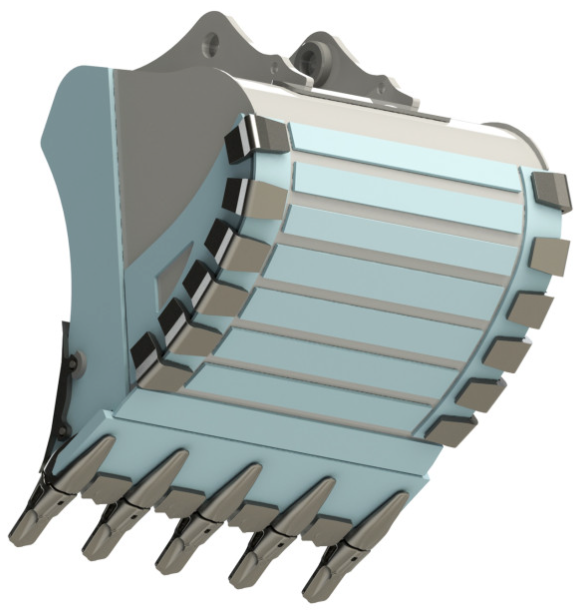 Скальный усиленный ковш на экскаватор 35,5-44 т