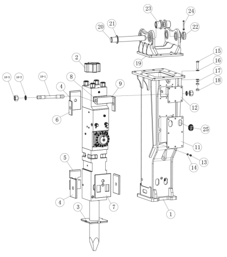 RR5000F - корпус (E175CRD Комплект демпферов)