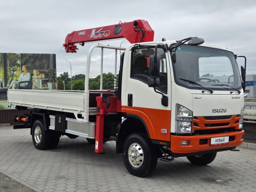 ISUZU ELF бортовой с КМУ UNIC