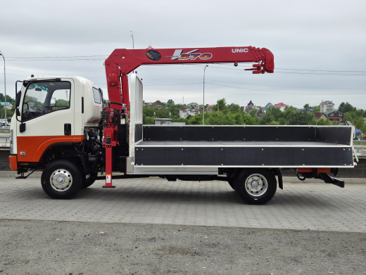 ISUZU ELF бортовой с КМУ UNIC