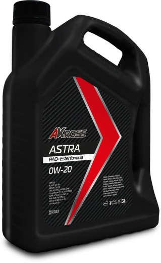 Синтетическое моторное масло AKross Astra 0W-20 SP GF-6A C5/C6 PAO+Ester formula 5 л
