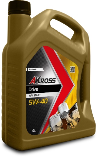 Моторное масло AKross 5W-40 DRIVE SN/CF 4л