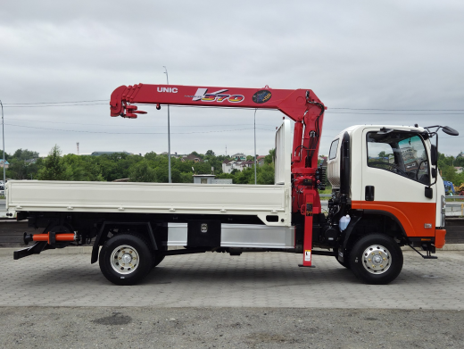 ISUZU ELF бортовой с КМУ UNIC