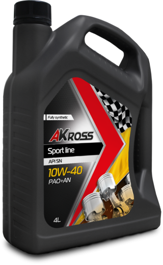 Моторное масло AKross Sport line SAE 10W-40 SN/CF 4 л (бензин)