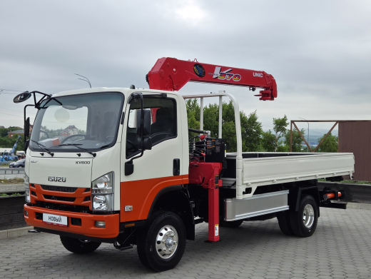 ISUZU ELF бортовой с КМУ UNIC