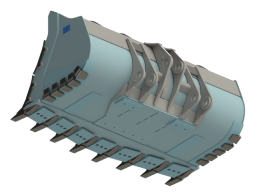 Ковш скальный сверхусиленный на погрузчик 27-35 т