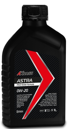 Синтетическое моторное масло AKross Astra 0W-20 SP GF-6A C5/C6 PAO+Ester formula 1 л