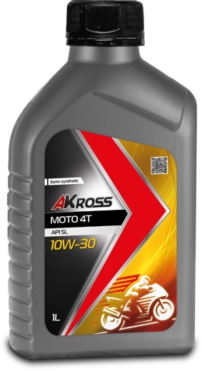 Моторное масло AKross 10W-30 Moto 4t SL 1 л