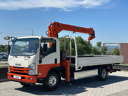 ISUZU ELF бортовой с КМУ HYVA