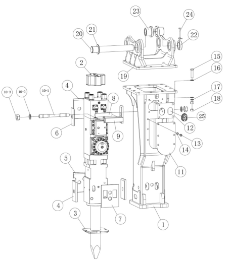 RR3500F - корпус (03000B Комплект демпферов)