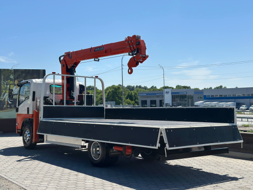 ISUZU ELF бортовой с КМУ HYVA