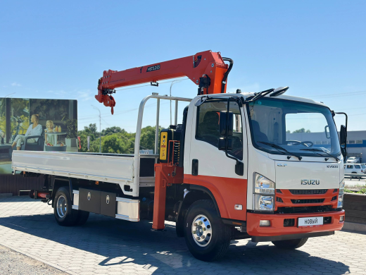 ISUZU ELF бортовой с КМУ HYVA